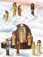 8.000 - Kleiner Tischaltar mit 2 Kerzenhaltern